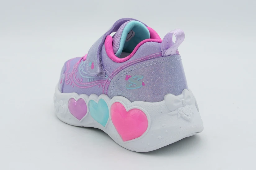 Skechers Enchanted Heart Lights Βρεφικά Sneakers Λεβάντα, Διάφορα Χρώματα
