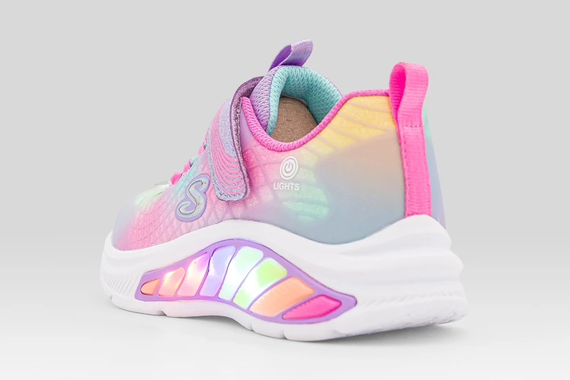 Skechers Rainbow Cruisers Rainbow Reflect Παιδικά Sneakers Λεβάντα, Διάφορα Χρώματα
