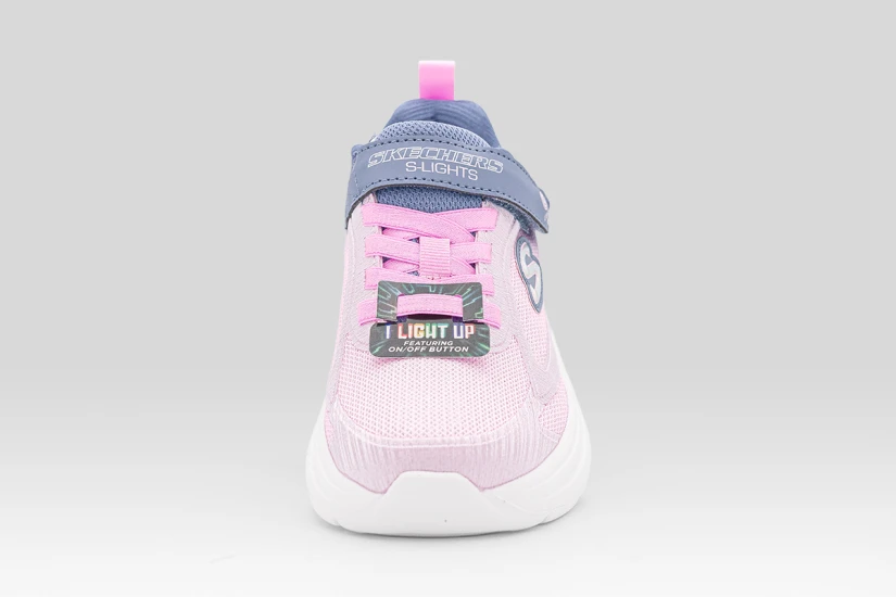 Skechers S Lights Sola Glow 2.0 Παιδικά Sneakers Λευκά, Γκρι, Μωβ