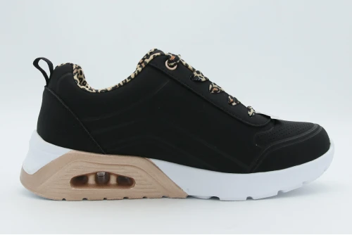 Skechers Uno Lite 2.0 Leopard Stride Sneakers (310708L-BLK)