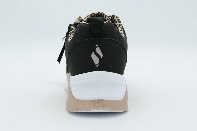Skechers Uno Lite 2.0 Leopard Stride Sneakers (310708L-BLK)