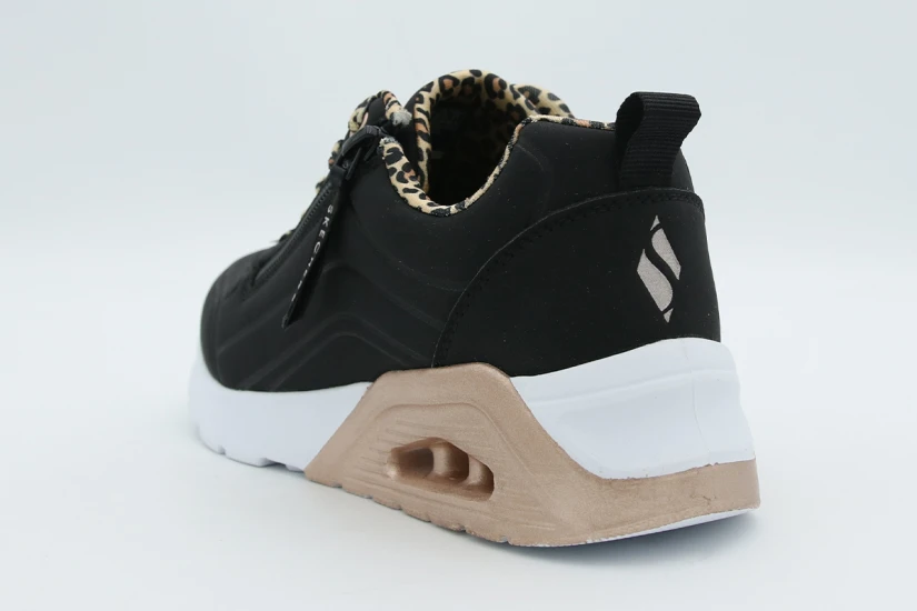 Skechers Uno Lite 2.0 Leopard Stride Sneakers (310708L-BLK)