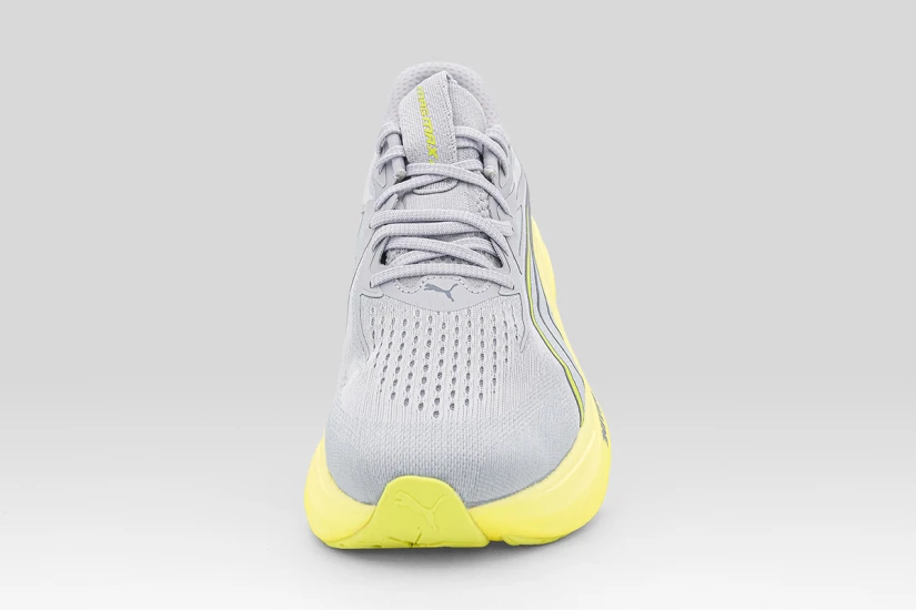 Puma Magmax Nitro 2 Ανδρικά Αθλητικά Παπούτσια για Τρέξιμο Γκρι, Κίτρινο Φλούο