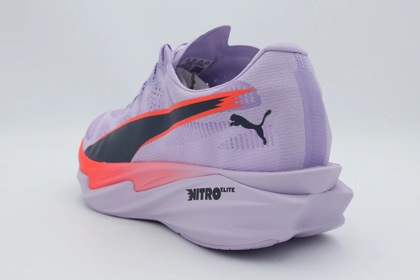 Puma Deviate Nitro Elite 4 Ανδρικά Αθλητικά Παπούτσια για Τρέξιμο Λιλά, Κοραλλί, Μαύρα