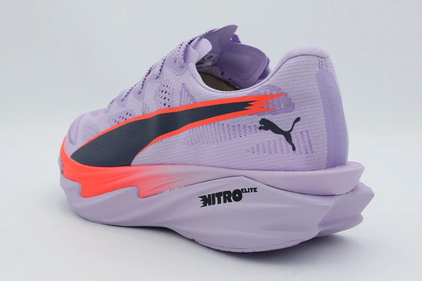 Puma Deviate Nitro Elite 4 Γυναικεία Αθλητικά Παπούτσια για Τρέξιμο Λιλά, Κοραλλί, Μαύρα