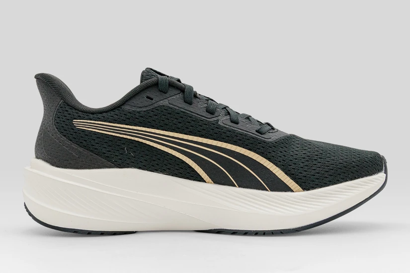 Puma Dasher Lite Ανδρικά Αθλητικά Παπούτσια για Τρέξιμο Μαύρα, Χρυσά
