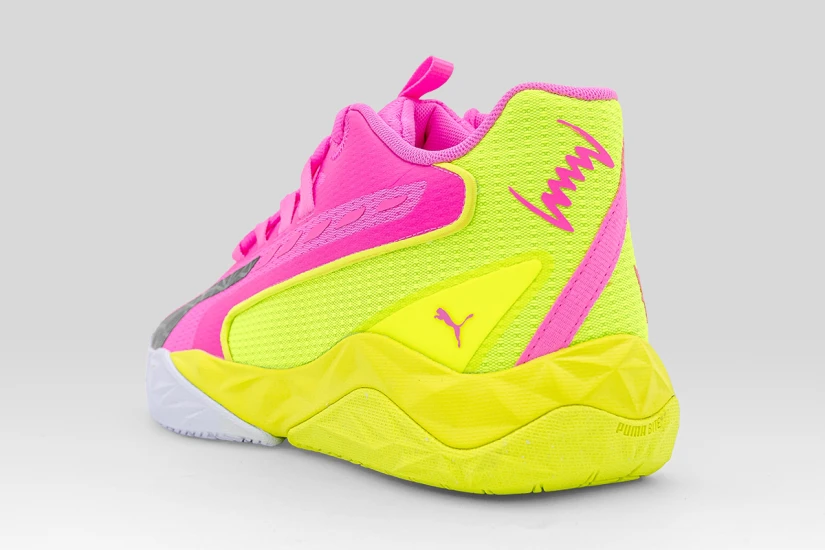 Puma Dagger 2 Ανδρικά Μπασκετικά Παπούτσια Ροζ, Λαχανί, Άκουα