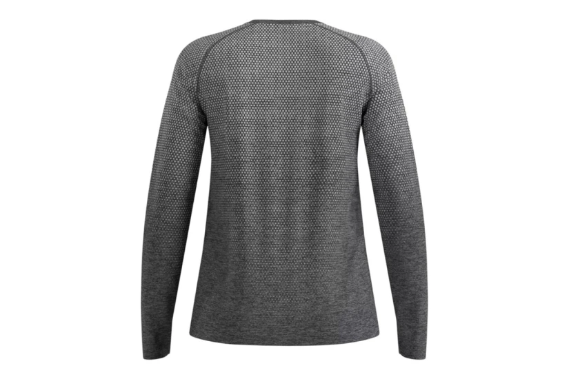 Odlo Essential Seamless Γυναικεία Μακρυμάνικη Μπλούζα με Λαιμόκοψη Γκρι