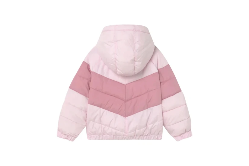 Nike Παιδικό Μπουφάν Puffer με Κουκούλα Ροζ, Σάπιο Μήλο