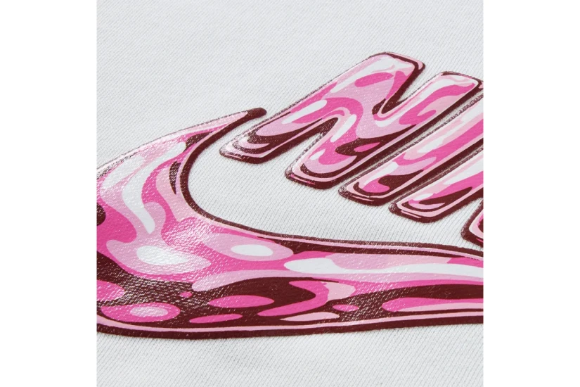 Nike Sportswear Παιδικό Σετ Μακρυμάνικη Μπλούζα - Κολάν Λευκό, Ροζ