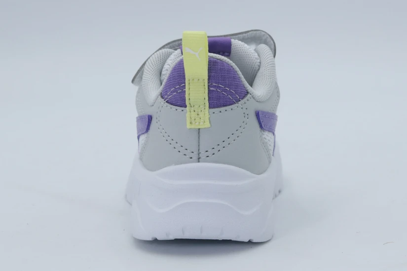 Puma Trinity Lite AC+ Βρεφικά Sneakers Γκρι Ανοιχτό, Λευκά, Μωβ