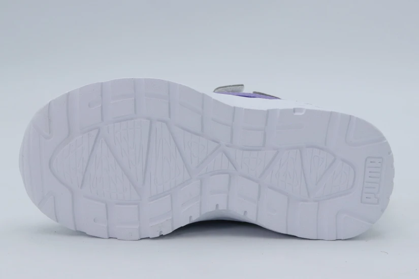 Puma Trinity Lite AC+ Βρεφικά Sneakers Γκρι Ανοιχτό, Λευκά, Μωβ