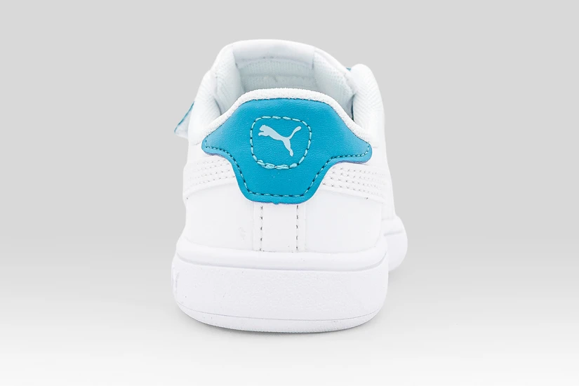 Puma Smash 3.0 L Glitter Velcro V Βρεφικά Sneakers Λευκά, Μπλε