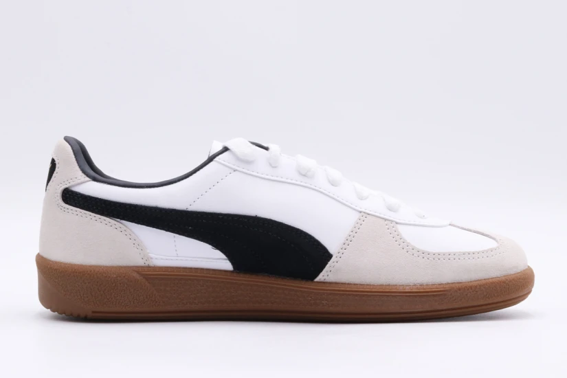Puma Palermo Unisex Sneakers Λευκά, Μαύρα, Γκρι Ανοιχτά, Καφέ