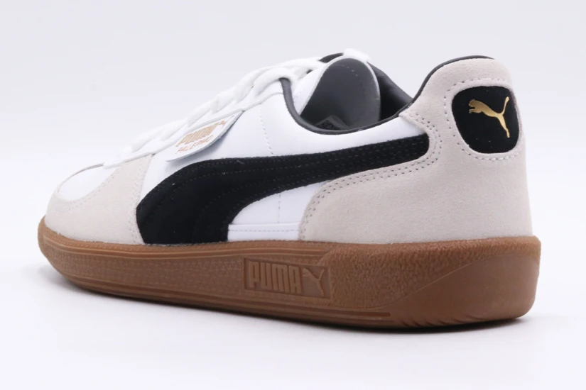 Puma Palermo Unisex Sneakers Λευκά, Μαύρα, Γκρι Ανοιχτά, Καφέ