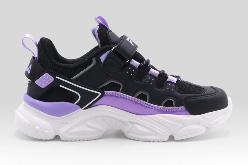 Fila Memory Spinel 3 V Παιδικά Sneakers Μαύρα, Μωβ, Λευκά