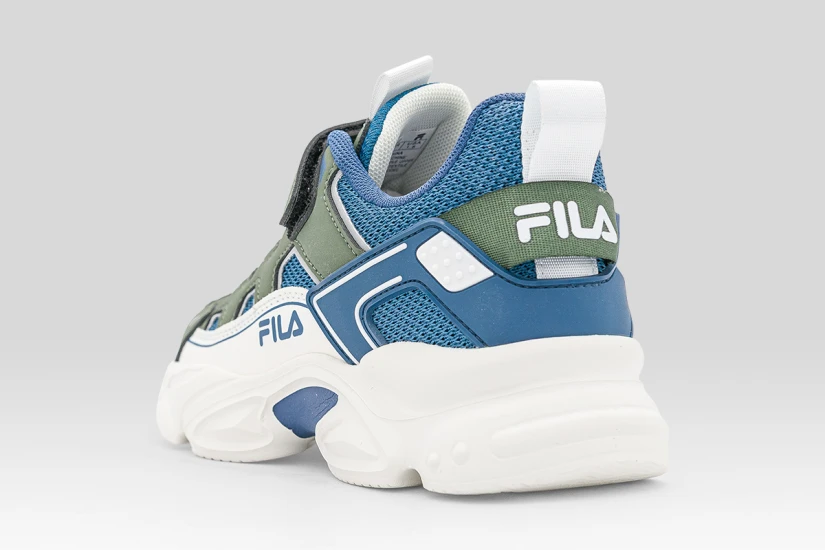 Fila Memory Spinel 3 V Παιδικά Sneakers Λαδί, Μπλε, Λευκά