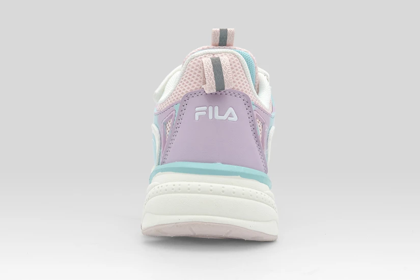 Fila Space 4 Memory Velcro Παιδικά Sneakers Λευκά, Μωβ, Σιέλ