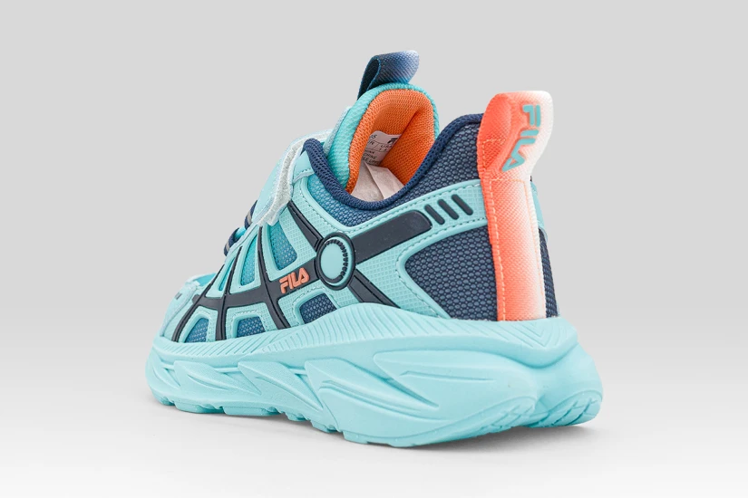 Fila Motion 5 Memory Velcro Παιδικά Sneakers Τυρκουάζ, Μπλε Σκούρο