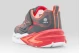 Skechers S Lights Flex-Glow Ultra Παιδικά Sneakers Ανθρακί, Λευκά, Κόκκινα, Πορτοκαλί