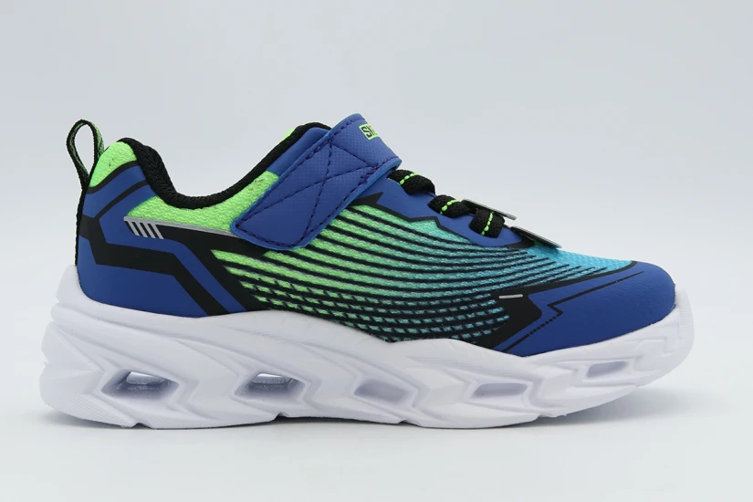 Skechers S Lights-Vortex 3.0 Βρεφικά Sneakers Μπλε, Γαλάζια, Φυτρί, Λευκά