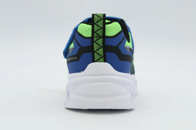 Skechers S Lights-Vortex 3.0 Βρεφικά Sneakers Μπλε, Γαλάζια, Φυτρί, Λευκά