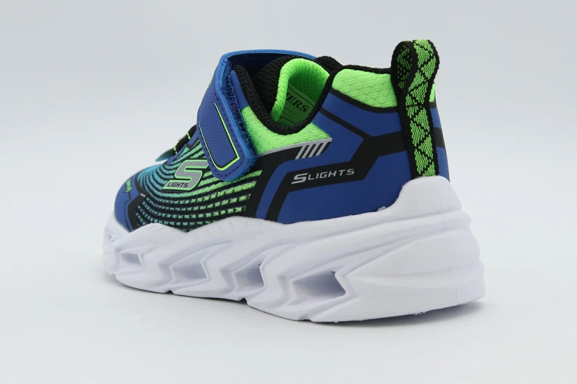 Skechers S Lights-Vortex 3.0 Βρεφικά Sneakers Μπλε, Γαλάζια, Φυτρί, Λευκά