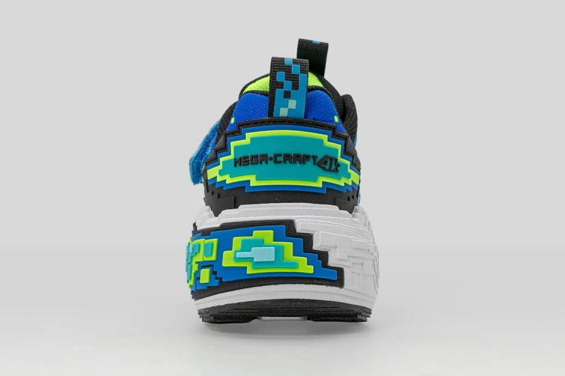 Skechers Mega-Craft 4K Παιδικά Sneakers Μπλε, Μαύρα, Λαχανί, Λευκά