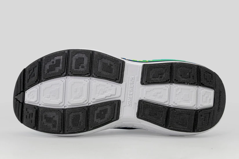 Skechers Mega-Craft 4K Παιδικά Sneakers Μπλε, Μαύρα, Λαχανί, Λευκά
