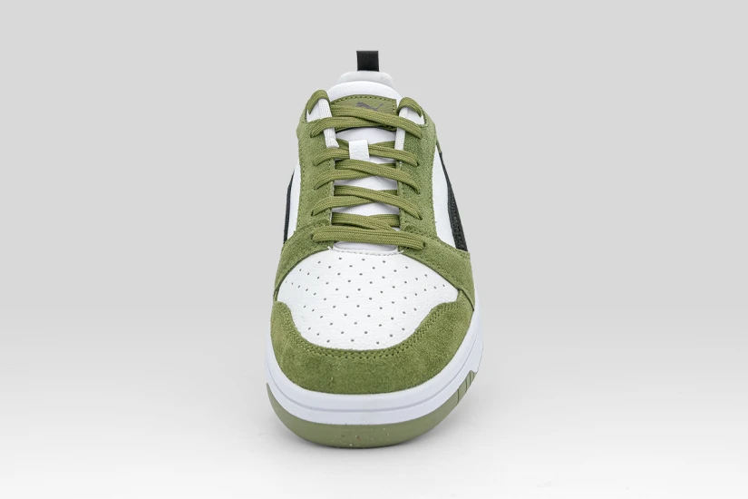 Puma Rebound V6 Low Ανδρικά Sneakers Λαδί, Μαύρα, Λευκά