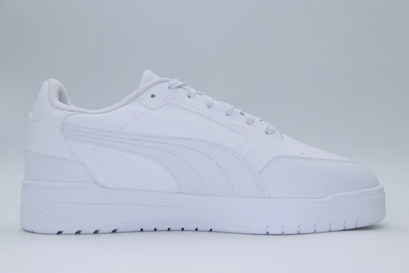 Puma Shuffle Downtown Ανδρικά Sneakers Λευκά