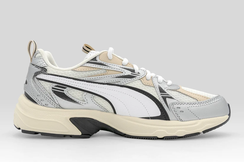 Puma Milenio Tech Sneakers Εκρού, Ασημί, Μαύρα, Λευκά