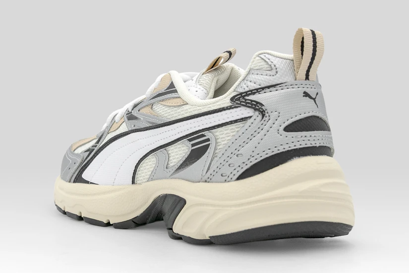 Puma Milenio Tech Sneakers Εκρού, Ασημί, Μαύρα, Λευκά