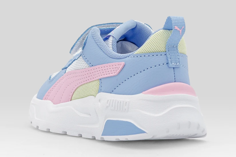 Puma Trinity 2 LT Βρεφικά Sneakers Λιλά, Λευκά, Ροζ, Κίτρινα