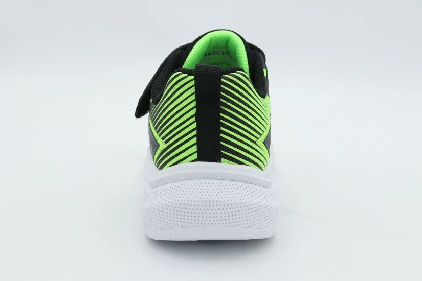 Skechers Microspec Velocity-Grid-Drift Παιδικά Sneakers Μαύρα, Μπλε, Λαχανί, Λευκά