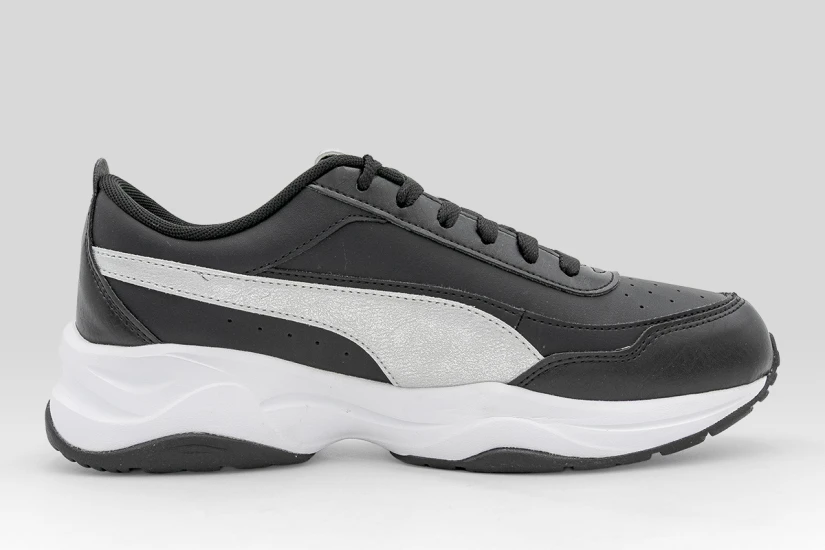 Puma Cilia Mode Metallic Whisper Sneakers Μαύρα, Λευκά, Ασημί