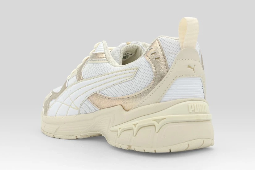 Puma Milenio Tech 2000 Metallic Whisper Sneakers Λευκά, Χρυσά