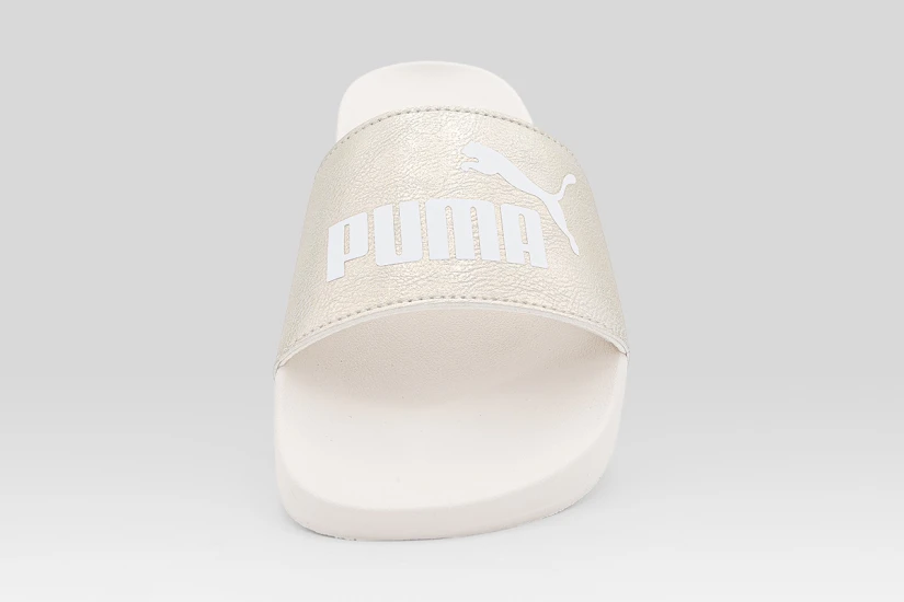 Puma Leadcat 2.0 Metallic Whisper Γυναικείες Παντόφλες Χρυσές, Λευκές