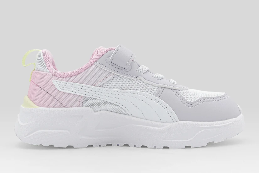 Puma Trinity 2 Βρεφικά Sneakers Λευκά, Γκρι, Ροζ, Κίτρινα