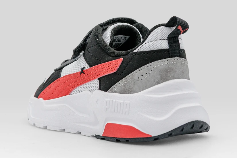 Puma Trinity 2 LT Mid 90S Παιδικά Sneakers Μαύρα, Λευκά, Κόκκινα