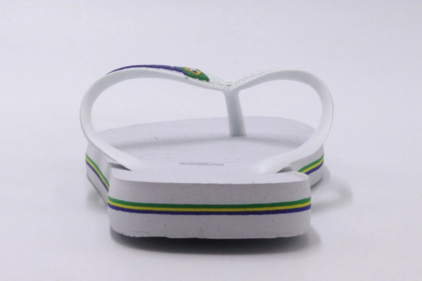 Havaianas Brazil Logo Unisex Σαγιονάρες Λευκές