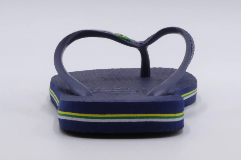 Havaianas Brasil Logo Unisex Σαγιονάρες Μπλε Σκούρο, Λευκές