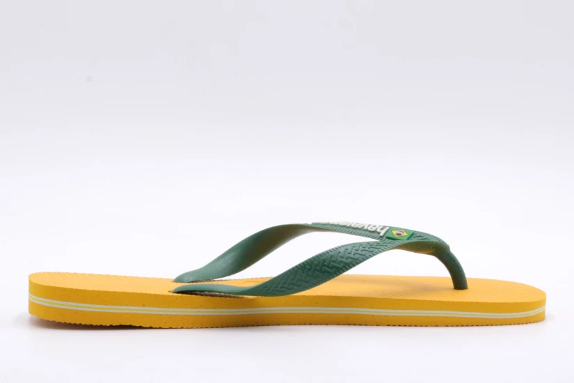 Havaianas Brasil Logo Unisex Σαγιονάρες Κίτρινές, Πράσινες, Λευκές