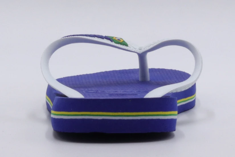 Havaianas Brasil Logo Unisex Σαγιονάρες Μπλε, Λευκές
