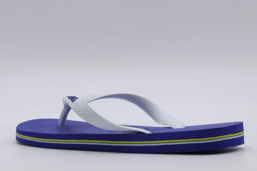 Havaianas Brasil Logo Unisex Σαγιονάρες Μπλε, Λευκές