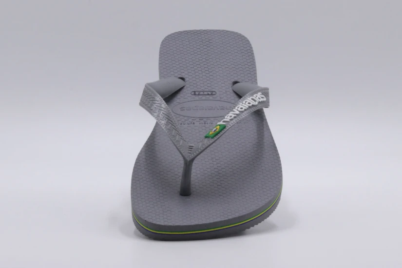Havaianas Brasil Logo Unisex Σαγιονάρες Γκρι, Λευκό
