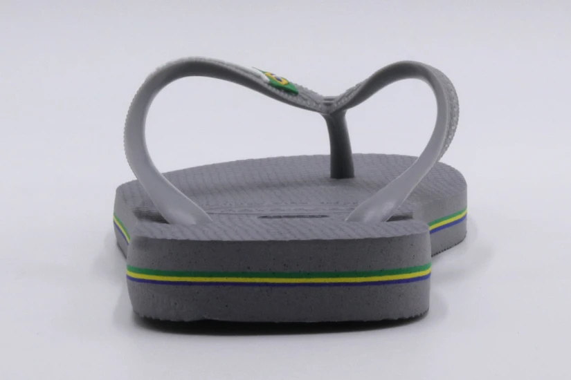 Havaianas Brasil Logo Unisex Σαγιονάρες Γκρι, Λευκό