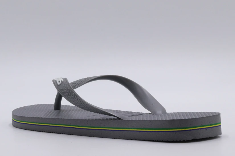 Havaianas Brasil Logo Unisex Σαγιονάρες Γκρι, Λευκό