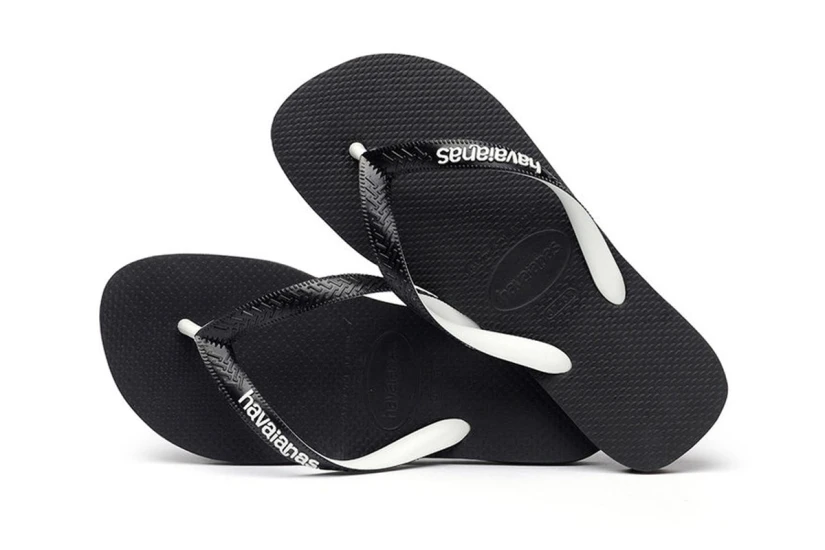 Havaianas Top Mix Unisex Σαγιονάρες Μαύρες, Λευκές