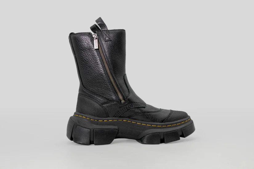 Dr. Martens Dmxl Leather Rigger Γυναικείες Μπότες Μαύρες